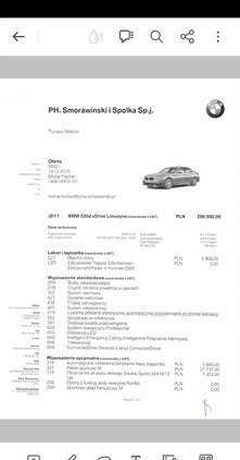 BMW Seria 5 cena 145900 przebieg: 141072, rok produkcji 2017 z Swarzędz małe 172